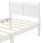 Wood Sleigh Bed Frame with Headboard & Footboard, Twin/Full/Queen, No Box Spring Needed
