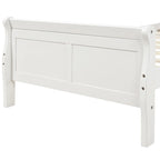 Wood Sleigh Bed Frame with Headboard & Footboard, Twin/Full/Queen, No Box Spring Needed