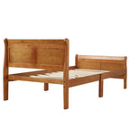 Wood Sleigh Bed Frame with Headboard & Footboard, Twin/Full/Queen, No Box Spring Needed