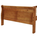 Wood Sleigh Bed Frame with Headboard & Footboard, Twin/Full/Queen, No Box Spring Needed