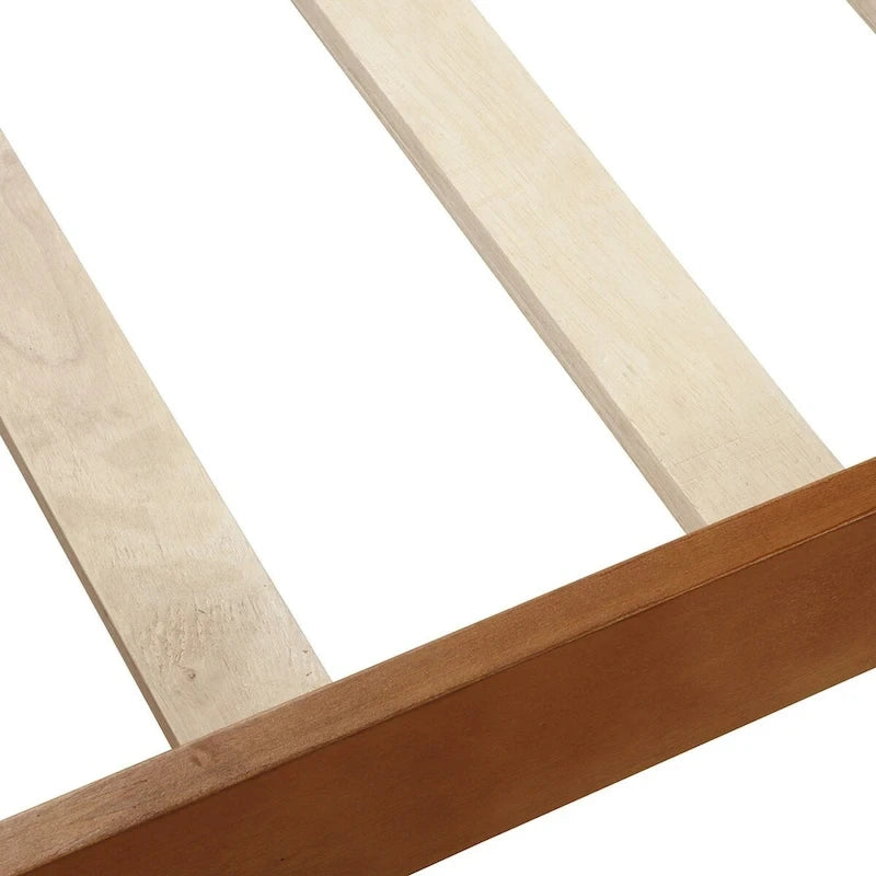 Wood Sleigh Bed Frame with Headboard & Footboard, Twin/Full/Queen, No Box Spring Needed