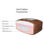 Top Grain Leather Sofa with Goose Down Cushions & Pocketed Coils, 95" 3-Seat, Cross-Stitch Armrest