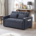 Convertible Sofa Bed with 3-Angle Adjustable Backrest, USB Ports, Cup Holders & Side Pockets, 1100 lbs Capacity