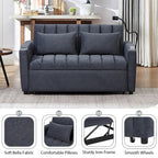 Convertible Sofa Bed with 3-Angle Adjustable Backrest, USB Ports, Cup Holders & Side Pockets, 1100 lbs Capacity