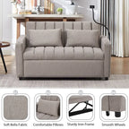 Convertible Sofa Bed with 3-Angle Adjustable Backrest, USB Ports, Cup Holders & Side Pockets, 1100 lbs Capacity
