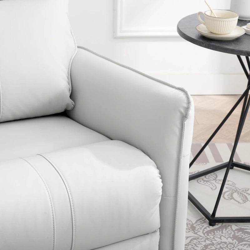 270° Power Swivel Rocker Recliner Chair with USB Ports, Light Gray