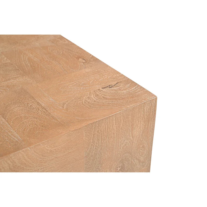 Solid Mango Wood Side End Table | Modern Style | Dark Brown / Brown / Dark Gray