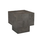 Solid Mango Wood Side End Table | Modern Style | Dark Brown / Brown / Dark Gray