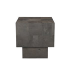 Solid Mango Wood Side End Table | Modern Style | Dark Brown / Brown / Dark Gray