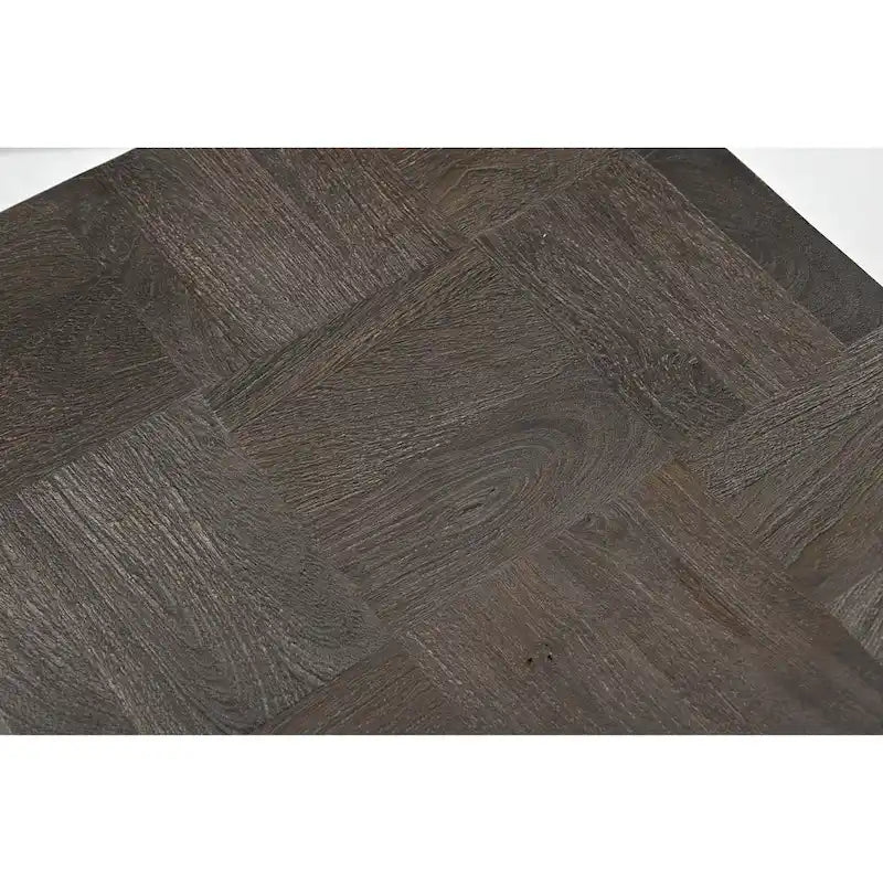 Solid Mango Wood Side End Table | Modern Style | Dark Brown / Brown / Dark Gray
