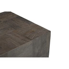 Solid Mango Wood Side End Table | Modern Style | Dark Brown / Brown / Dark Gray