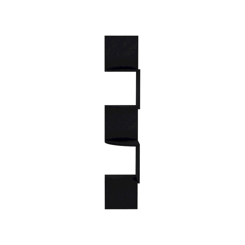 Corner Shelf, Modern Full-Wall Design with Multiple Shelving