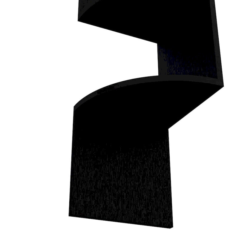 Corner Shelf, Modern Full-Wall Design with Multiple Shelving